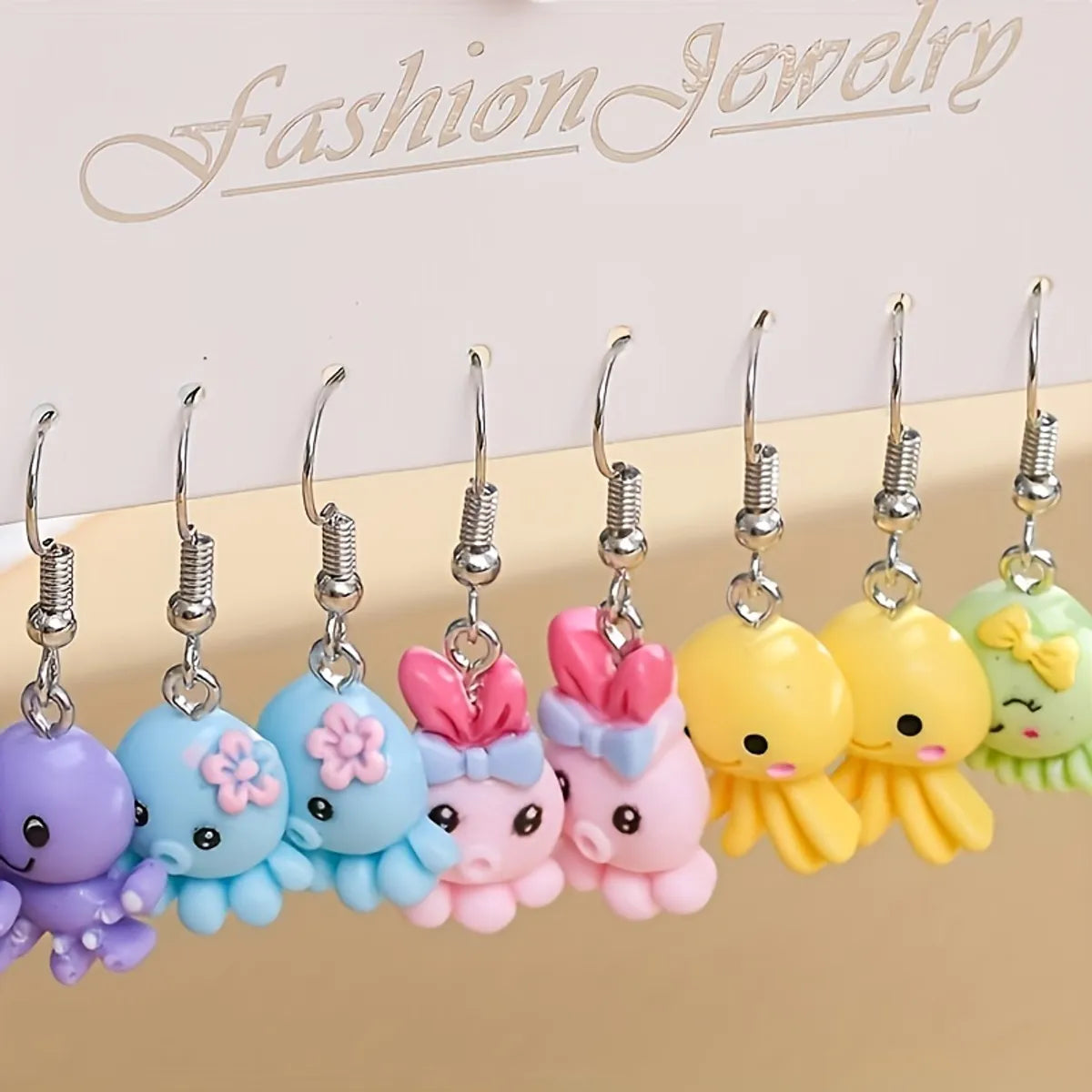 1 Pair Cute Cartoon Resin Drop Earrings