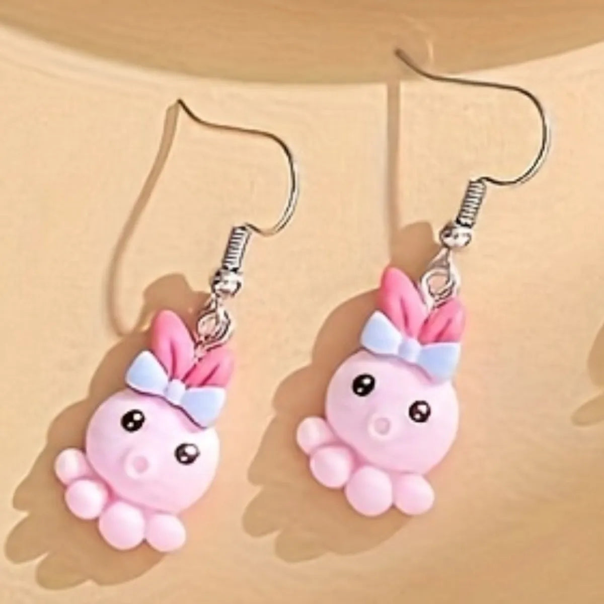 1 Pair Cute Cartoon Resin Drop Earrings