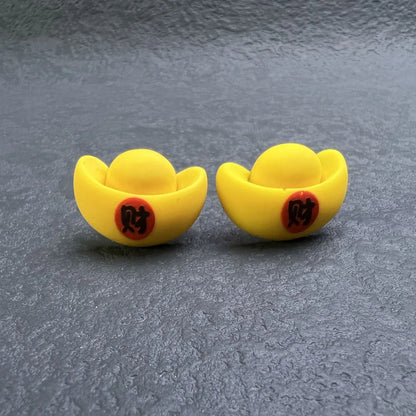 1 Pair Cute Cartoon Dinosaur Flower Resin Women'S Ear Studs