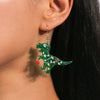 1 Pair Cute Christmas Hat Christmas Tree Dinosaur Zinc Alloy Drop Earrings