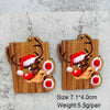 1 Pair Cute Christmas Hat Christmas Tree Santa Claus Wood Ear Hook