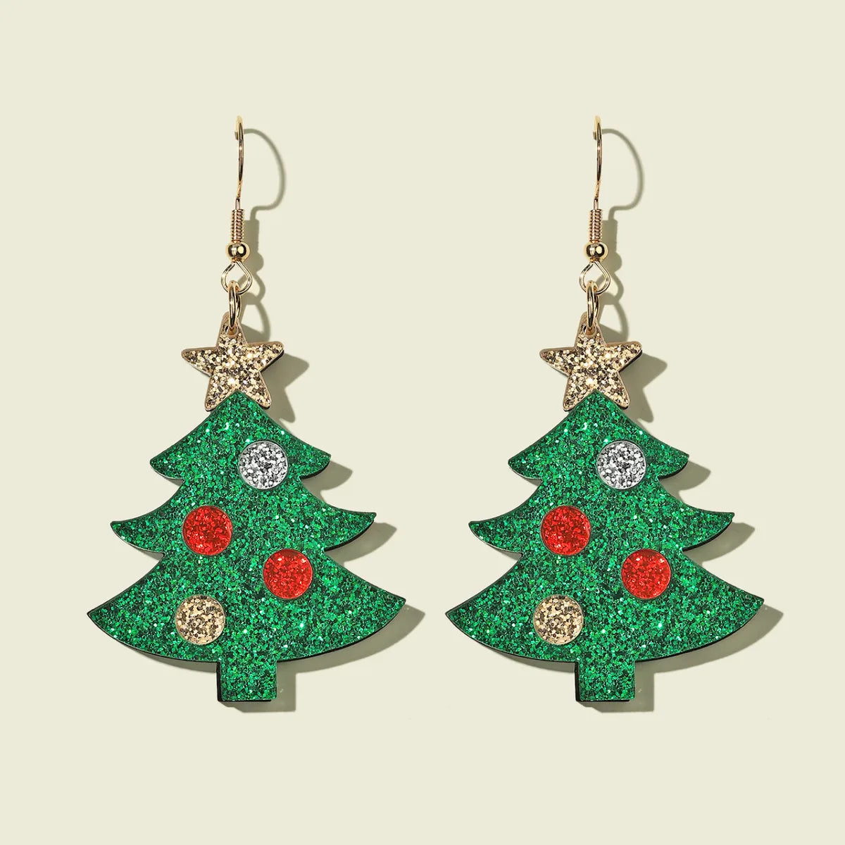 1 Pair Cute Christmas Tree Elk Arylic Drop Earrings