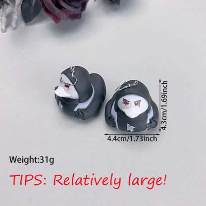 1 Pair Cute Classic Style Animal Cows Heart Shape Silica Gel Drop Earrings