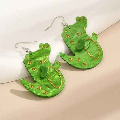 1 Pair Cute Dinosaur Arylic Drop Earrings