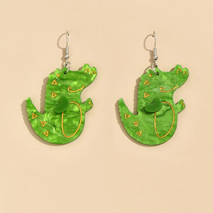 1 Pair Cute Dinosaur Arylic Drop Earrings