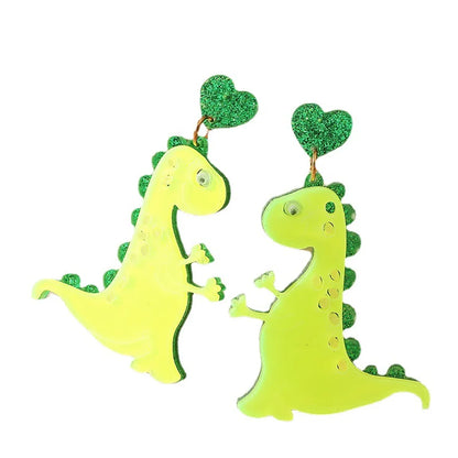 1 Pair Cute Dinosaur Arylic Women's Drop Earrings