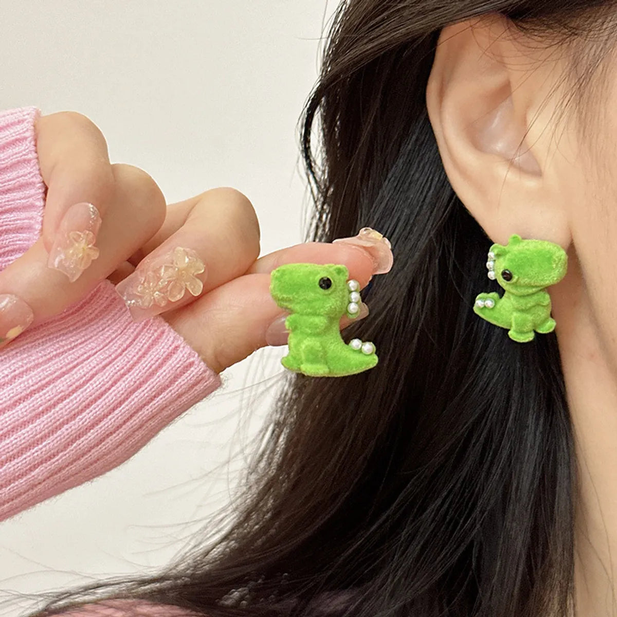 1 Pair Cute Dinosaur Plating Alloy Ear Cuffs Ear Studs