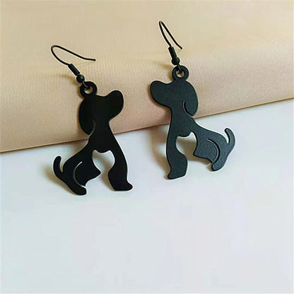 1 Pair Cute Dog Iron Drop Earrings