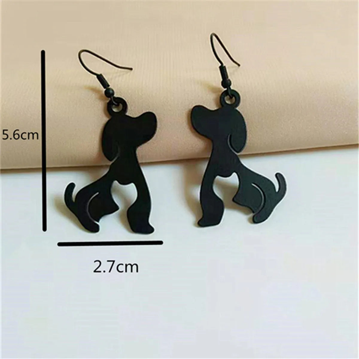 1 Pair Cute Dog Iron Drop Earrings