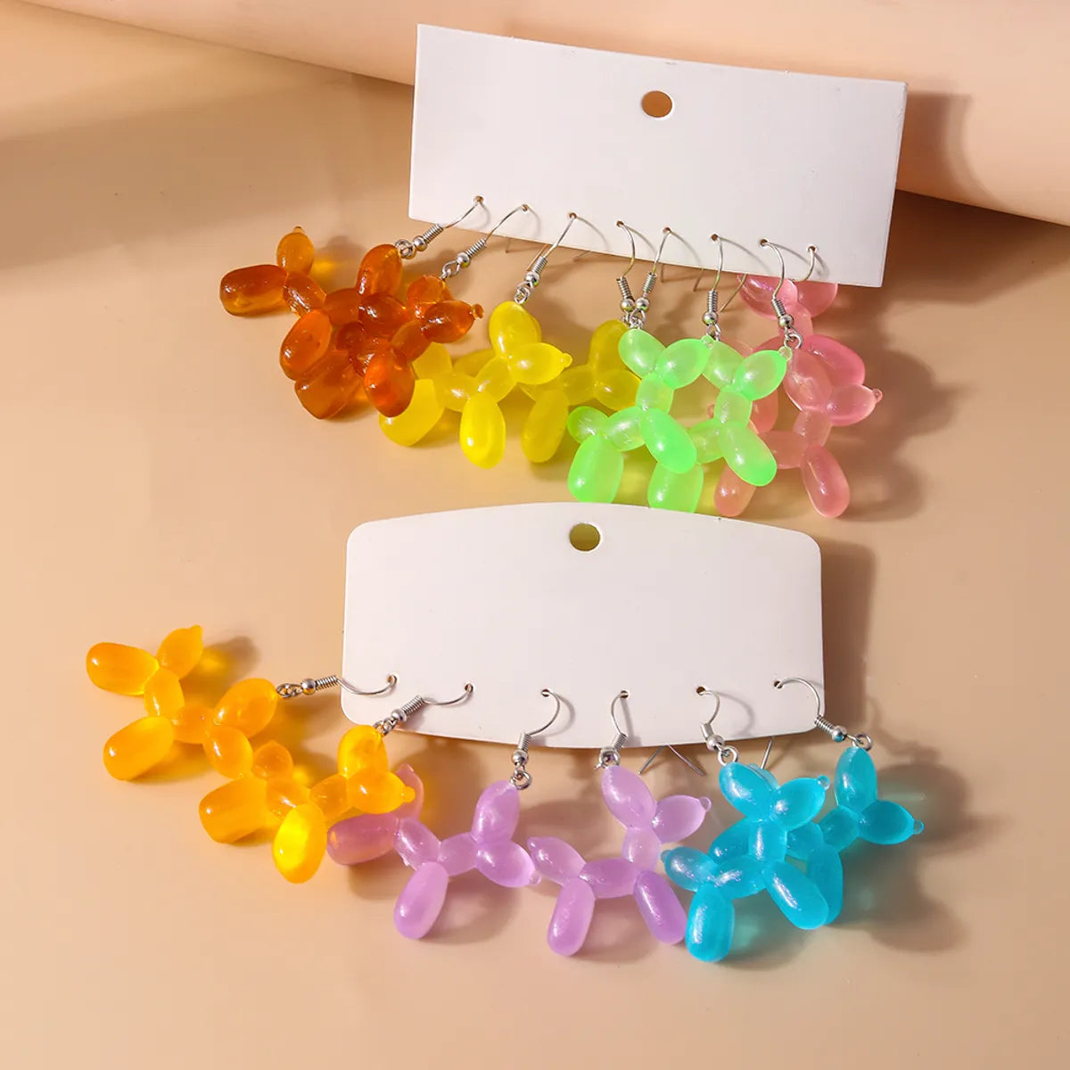 1 Pair Cute Dog Synthetic Resin Drop Earrings