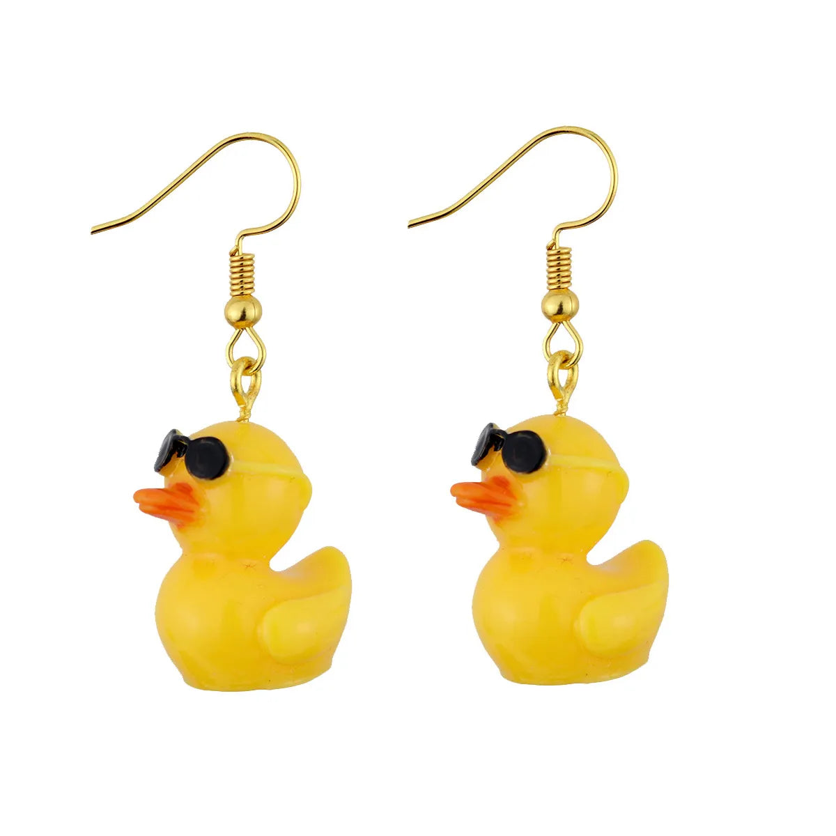 1 Pair Cute Duck Plastic Drop Earrings