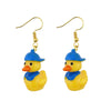 1 Pair Cute Duck Plastic Drop Earrings