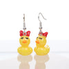 1 Pair Cute Duck Plastic Drop Earrings