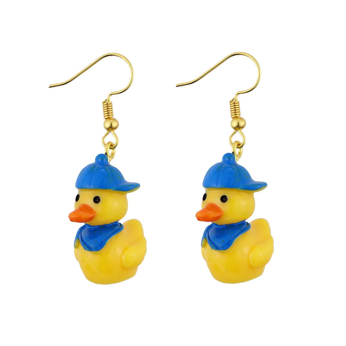 1 Pair Cute Duck Plastic Drop Earrings