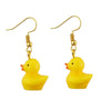 1 Pair Cute Duck Plastic Drop Earrings