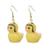 1 Pair Cute Duck Plastic Drop Earrings