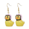 1 Pair Cute Duck Plastic Drop Earrings