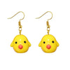 1 Pair Cute Duck Plastic Drop Earrings