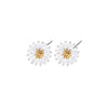 1 Pair Cute Flower Sterling Silver Plating Ear Studs