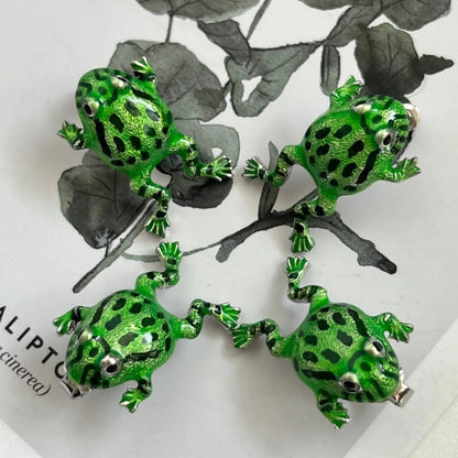 1 Pair Cute Frog Enamel Alloy Ear Studs