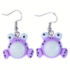 1 Pair Cute Frog Resin Drop Earrings