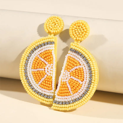 1 Pair Cute Fruit Arylic Drop Earrings