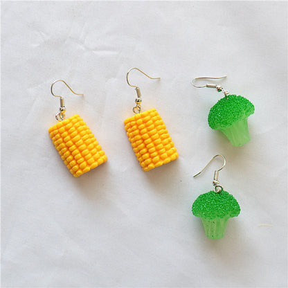 1 Pair Cute Fruit Resin Drop Earrings