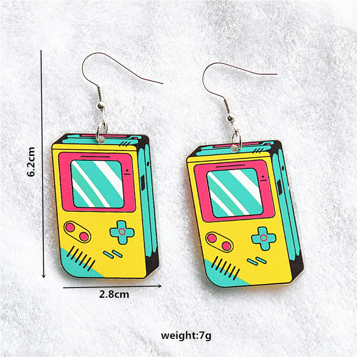 1 Pair Cute Funny Geometric Rubik'S Cube Arylic Alloy Drop Earrings