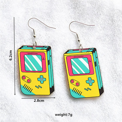 1 Pair Cute Funny Geometric Rubik'S Cube Arylic Alloy Drop Earrings