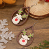 1 Pair Cute Funny Pastoral Santa Claus Plating Hollow Out Wood Silver Plated Earrings