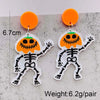 1 Pair Cute Funny Pumpkin Cat Ghost Arylic Drop Earrings