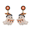 1 Pair Cute Funny Sweet Ghost Alloy Seed Bead Drop Earrings