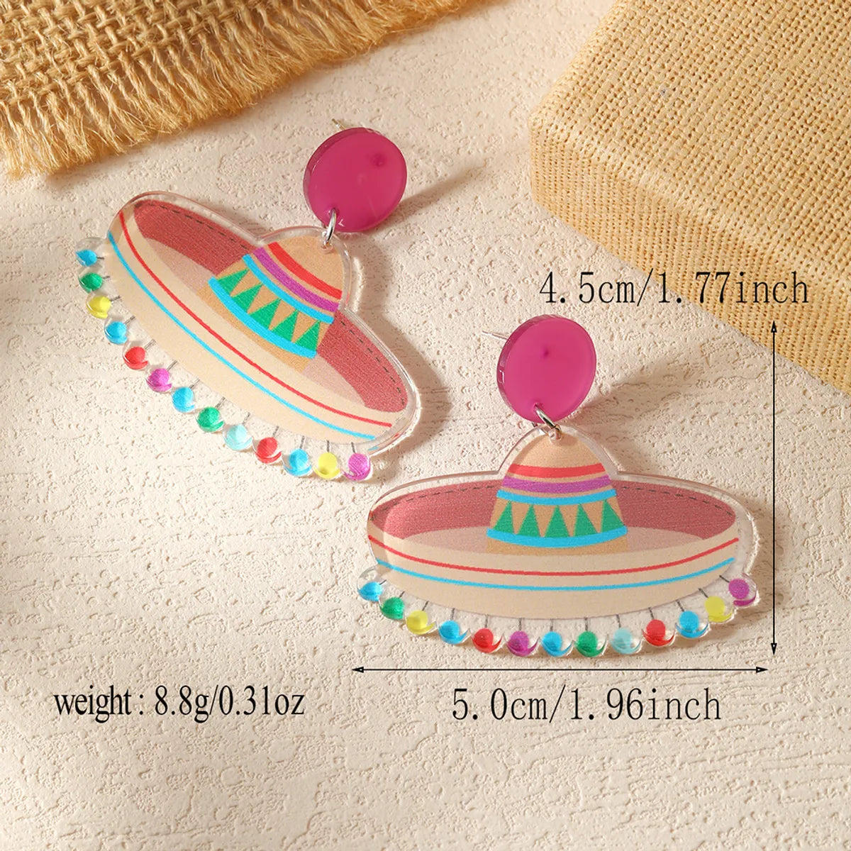 1 Pair Cute Hawaiian Vacation Animal Tassel Arylic Drop Earrings