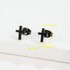 1 Pair Cute Japanese Style Cross Heart Shape Butterfly Hollow Out 304 Stainless Steel 18K Gold Plated Ear Studs