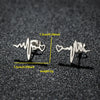 1 Pair Cute Japanese Style Cross Heart Shape Butterfly Hollow Out 304 Stainless Steel 18K Gold Plated Ear Studs