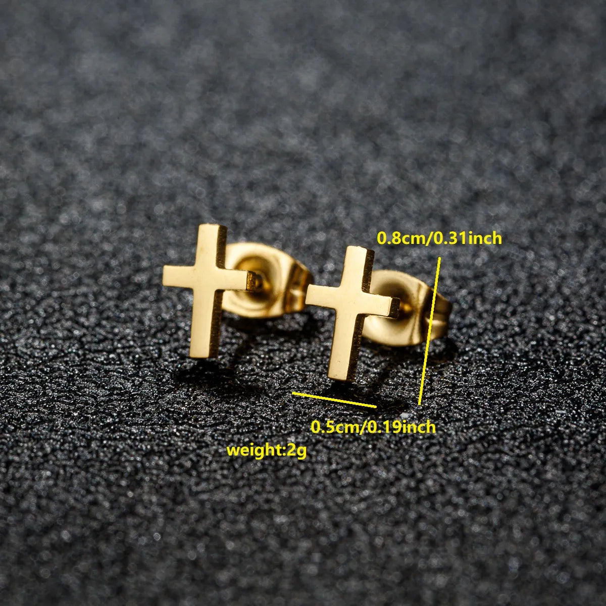 1 Pair Cute Japanese Style Cross Heart Shape Butterfly Hollow Out 304 Stainless Steel 18K Gold Plated Ear Studs