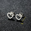 1 Pair Cute Japanese Style Cross Heart Shape Butterfly Hollow Out 304 Stainless Steel 18K Gold Plated Ear Studs