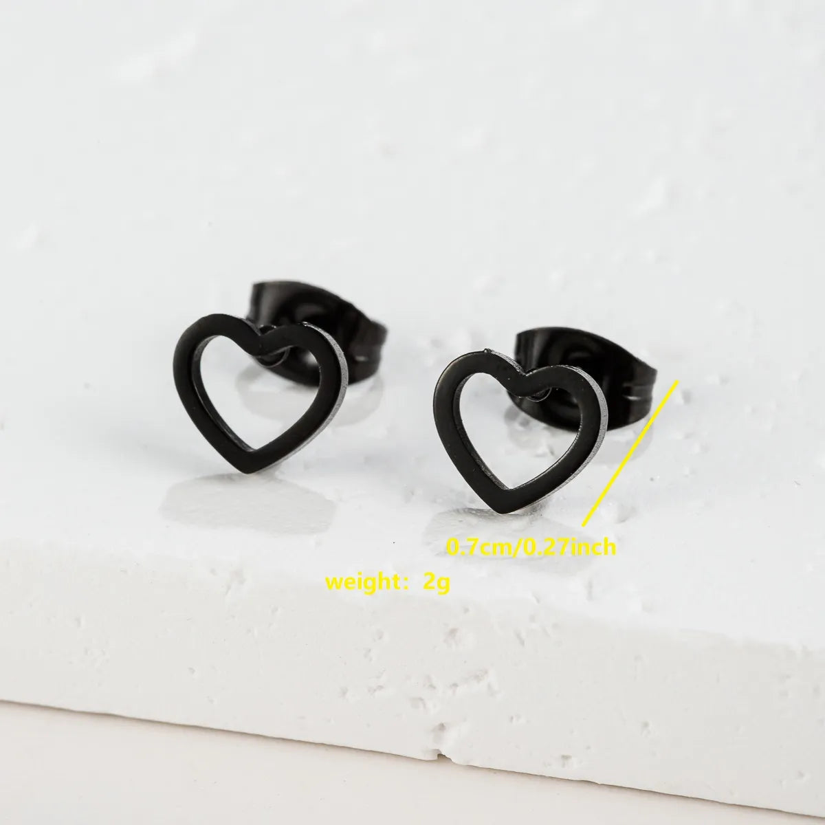 1 Pair Cute Japanese Style Cross Heart Shape Butterfly Hollow Out 304 Stainless Steel 18K Gold Plated Ear Studs