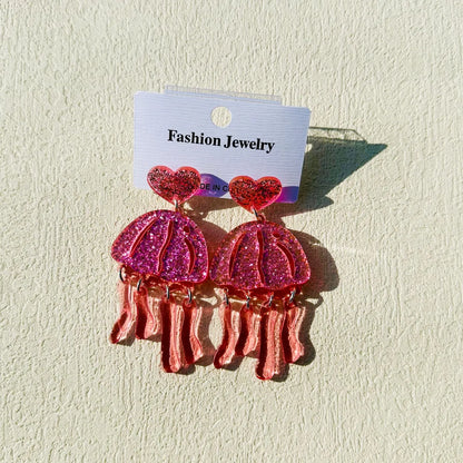 1 Pair Cute Jellyfish Arylic Drop Earrings