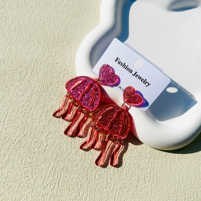 1 Pair Cute Jellyfish Arylic Drop Earrings