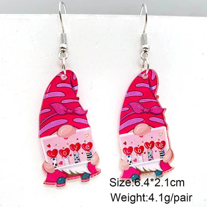 1 Pair Cute Lady Geometric Cartoon Arylic Earrings