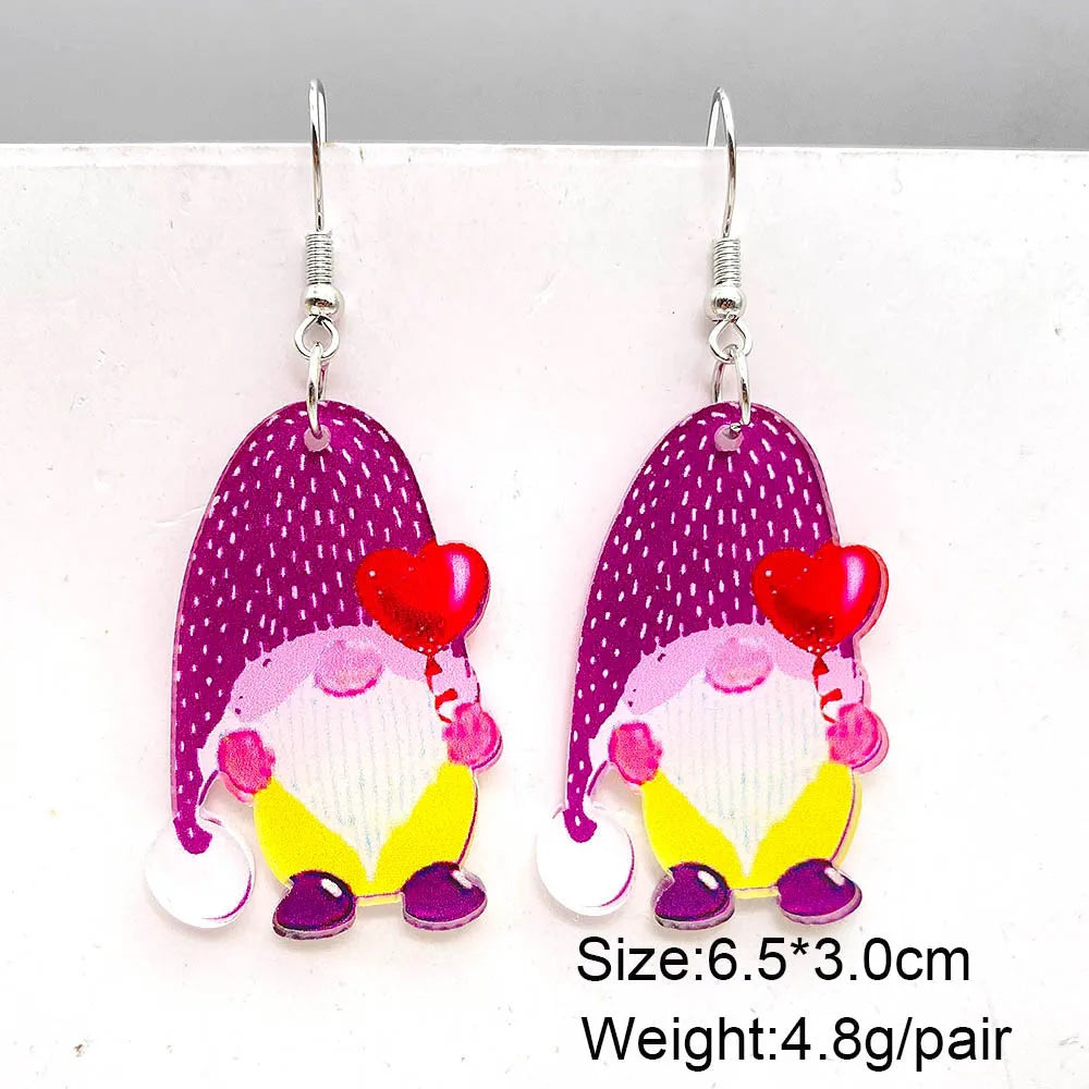 1 Pair Cute Lady Geometric Cartoon Arylic Earrings