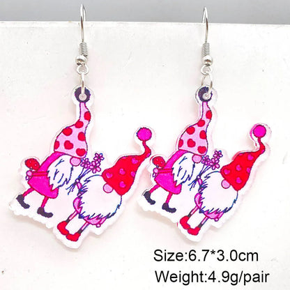 1 Pair Cute Lady Geometric Cartoon Arylic Earrings