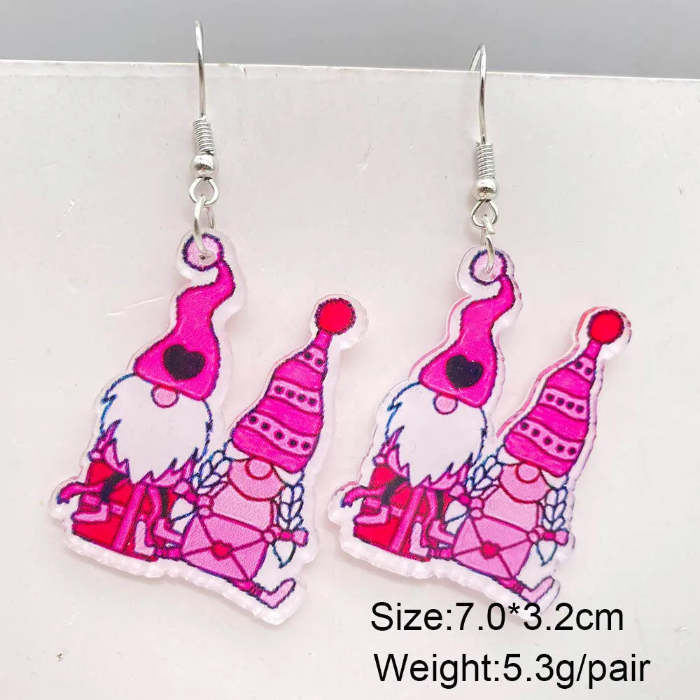 1 Pair Cute Lady Geometric Cartoon Arylic Earrings