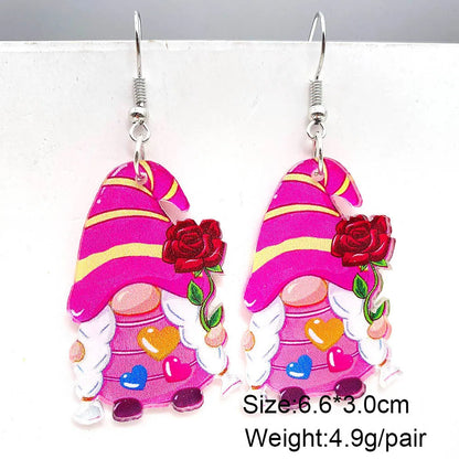 1 Pair Cute Lady Geometric Cartoon Arylic Earrings