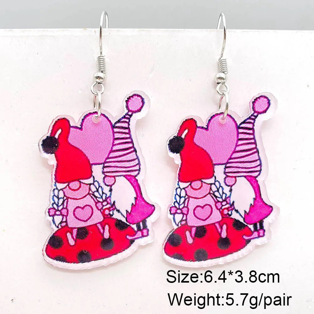 1 Pair Cute Lady Geometric Cartoon Arylic Earrings