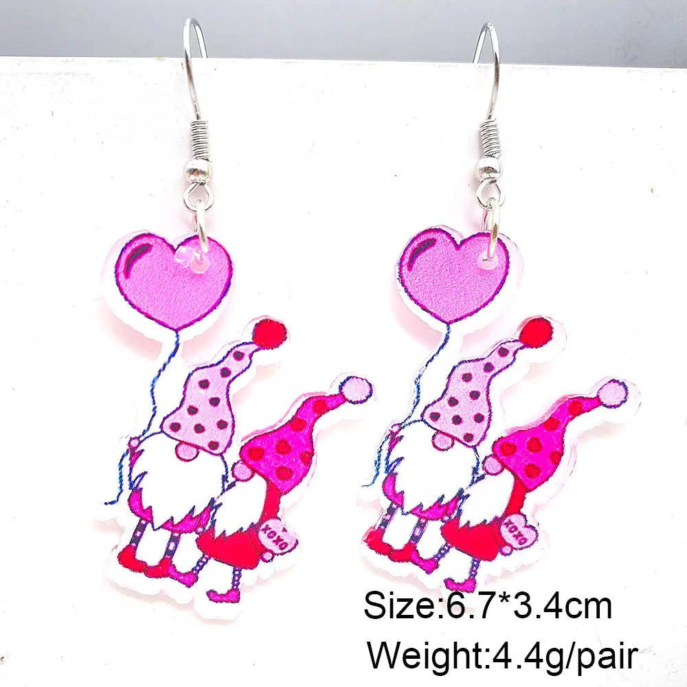 1 Pair Cute Lady Geometric Cartoon Arylic Earrings