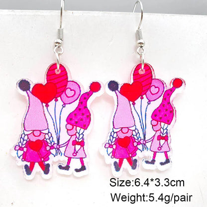 1 Pair Cute Lady Geometric Cartoon Arylic Earrings