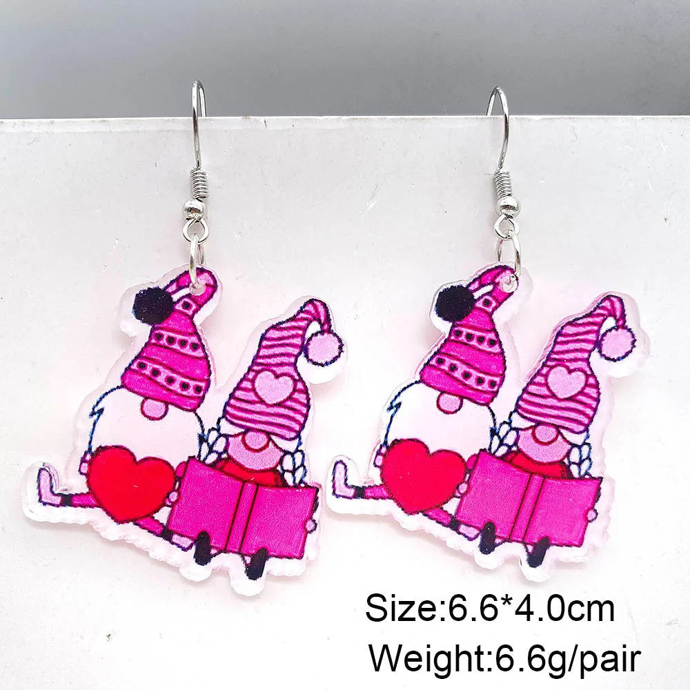 1 Pair Cute Lady Geometric Cartoon Arylic Earrings