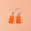 1 Pair Cute Lady Sweet Bear Resin Drop Earrings